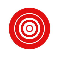 A Red Carrom Men Icon on White Background