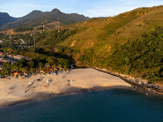 Sunset and beautiful paradise beach
