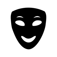 A Simple Black Mask Representing Theatre, Drama, or a Costumed Persona