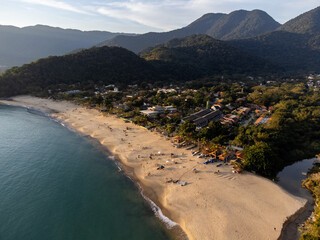 Sunset and beautiful paradise beach