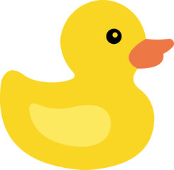 Rubber duck silhouette icon. Classic yellow rubber duck toy icon isolated on transparent background. Rubber duck icon vector illustration design.