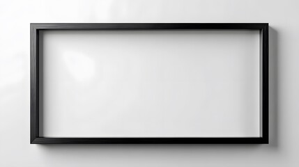 A black frame with a white background