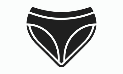 Underwear silhouette, Simple White Underwear Illustration with Black Outline Clean and Minimalist Silhouette Style silhouette 