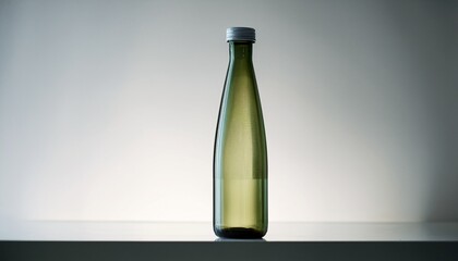 minimalist composition featuring single accent seedling on clean ultrabright background