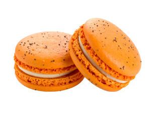 Delicious Orange Macarons: Pastry, Dessert, Bakery, French Confectionery