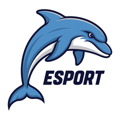 Obraz premium Esport Dolphin Icon: A dynamic dolphin icon, ready for the esport arena.