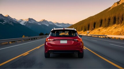 Fototapeta premium Car driving on the road