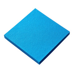 Fototapeta premium A single bright blue square object with a textured surface isolated on transparent background