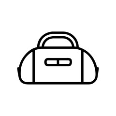 Gym Bag Icon for Fitness, Sports, and Workout Accessories Design