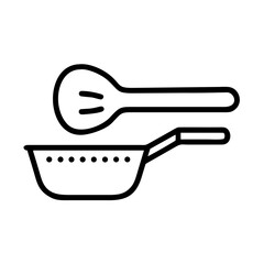 Kitchen Utensils Icon for Cooking, Culinary, and Home Appliance Design
