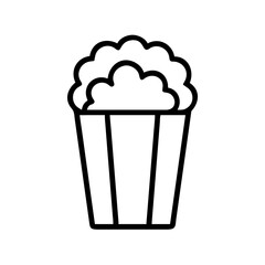 Tasty Popcorn Icon for Cinema, Snack, and Entertainment Design