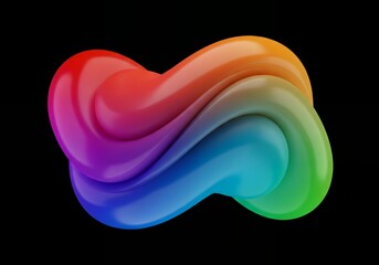 Abstract Rainbow Gradient on Black Background