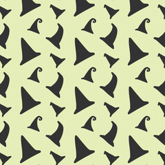 Halloween witch hat pattern background. Vector illustration.