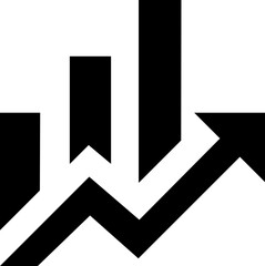 Growth icon. Containing performance, gain, improvement, grow, chart, increase, evolution and development icons. Solid icon collection. Vector illustration.