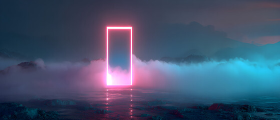 Neon Portal Landscape