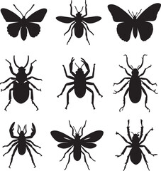 Elegant butterfly silhouette design