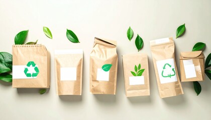 Sustainable Product Packaging with Kraft Paper and Simple Green Graphics