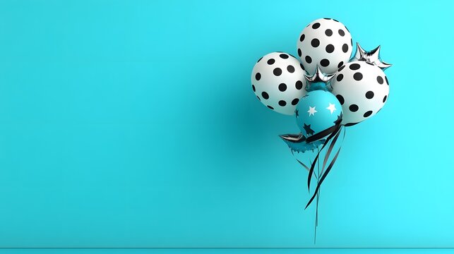 Polka Dot Balloons and Stars Festive Birthday Party Decor