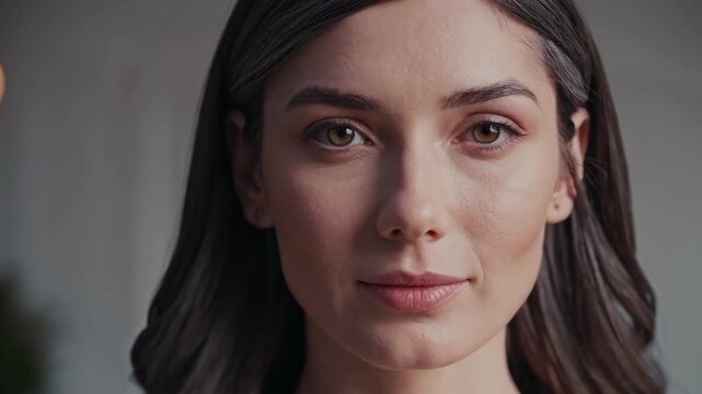 Timelapse of young woman aging rapidly into an old woman, symbolizing life cycle.