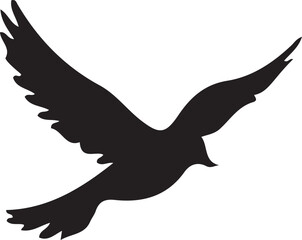 Obraz premium Bird silhouette vector art illustration, Shapes Collection Isolated on White Background