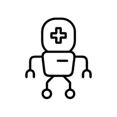 Medical Robot Healthcare Surgery Technology Automation Innovation Icon