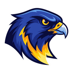 Soaring Eagle Head Graphic: A captivating graphic of an eagle's head, rendered in bold colors, embodying strength, and focus, perfect for impactful designs.