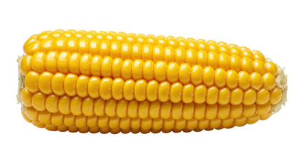 Freshly harvested corn on the cob isolated on a white background a culinary favorite ingredient