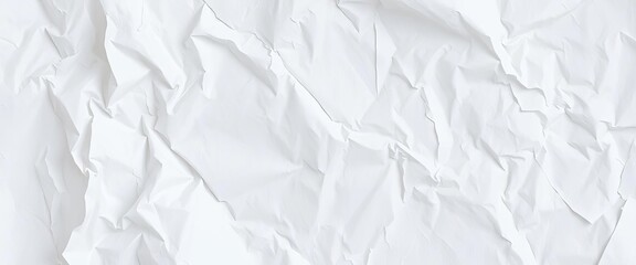 Wrinkled white tissue paper, delicate texture, soft folds, light background, celebration, stock