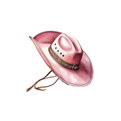 Pink Watercolor Coastal Cowgirl Clipart