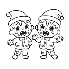 Creepy Kawaii Christmas Coloring Pages