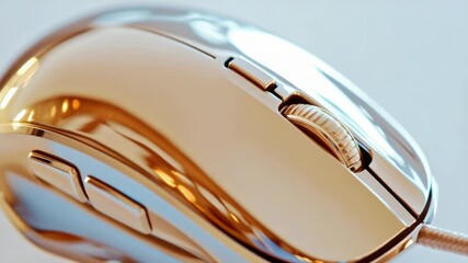 A close-up shot of a computer mouse on a desk, useful for depicting technology and computing concepts