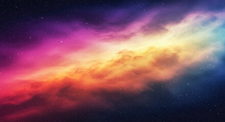 Fototapeta premium Colorful cosmic nebula with stars in deep space galaxy