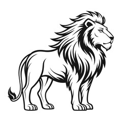 side view lion