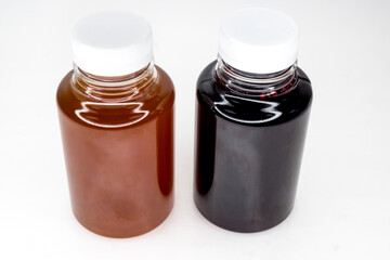 two bottles of ketchup