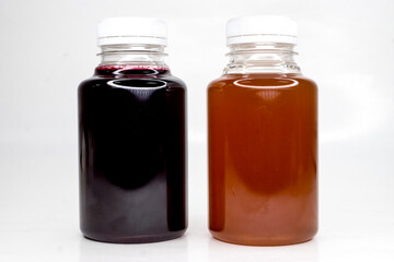 glass jar with tomato ketchup