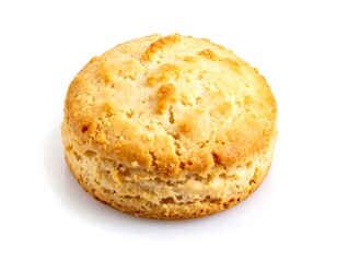 Round biscuit, light golden brown