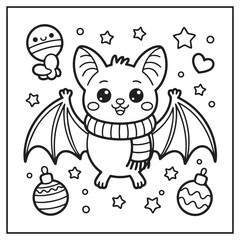 Creepy Kawaii Christmas Coloring Pages