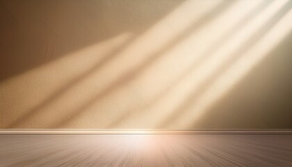 fond texture beige vide pour presentation sol et mur avec lumiere douce du soleil