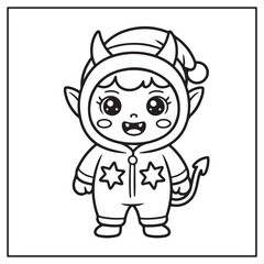 Creepy Kawaii Christmas Coloring Pages