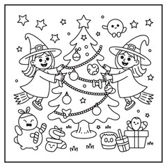 Creepy Kawaii Christmas Coloring Pages