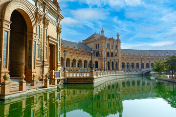 Plaza de Espana (Spain square), Seville famous landmark, Andalusia, Spain