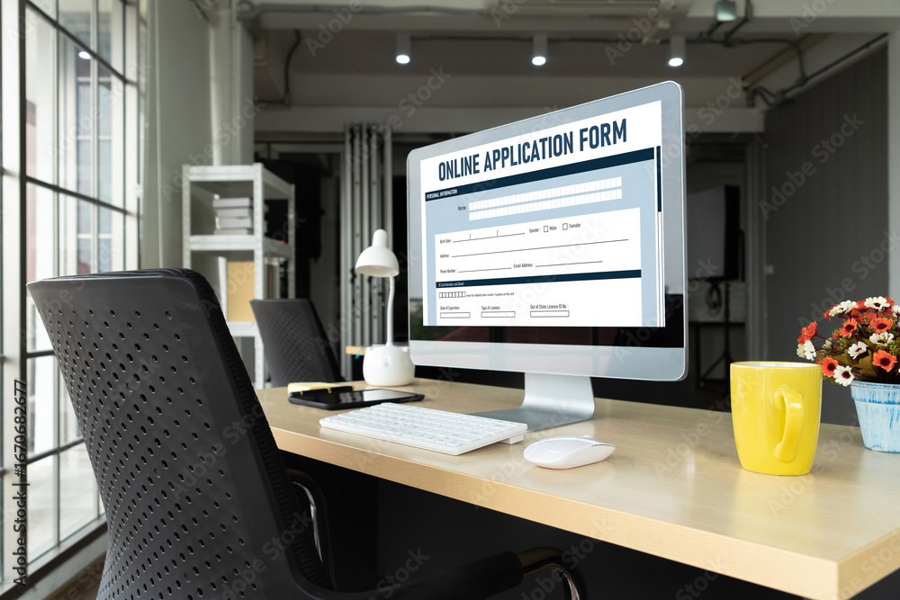 Poster online application form for modish registration on the internet website