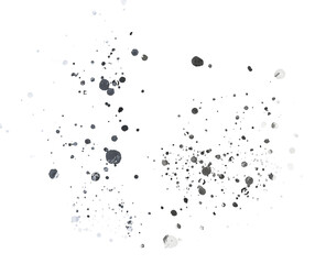 Abstract Paint Brush Stroke with Color Blocks splatter isolated on a transparent background