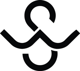 Vector WS, SW logo