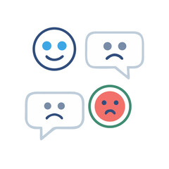vector illustration of a group of speech bubbles