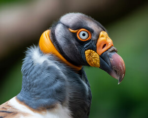 Close-up Portrait of a King Vulture Head bird avian