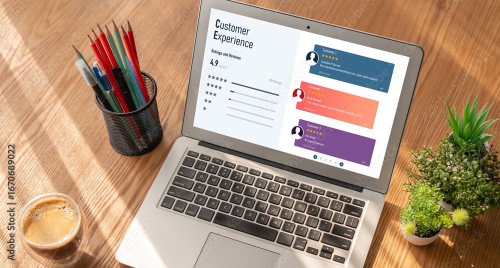 Poster customer experience and review analysis by modish computer software for corporate business