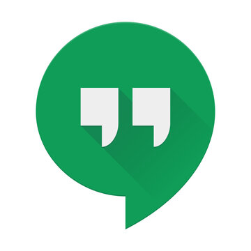 Google Hangouts social network logo icon, flat style