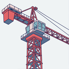 crane on a white background