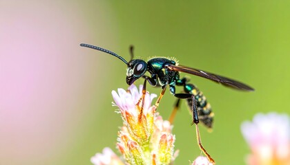 Close-up of a wasp on a flower